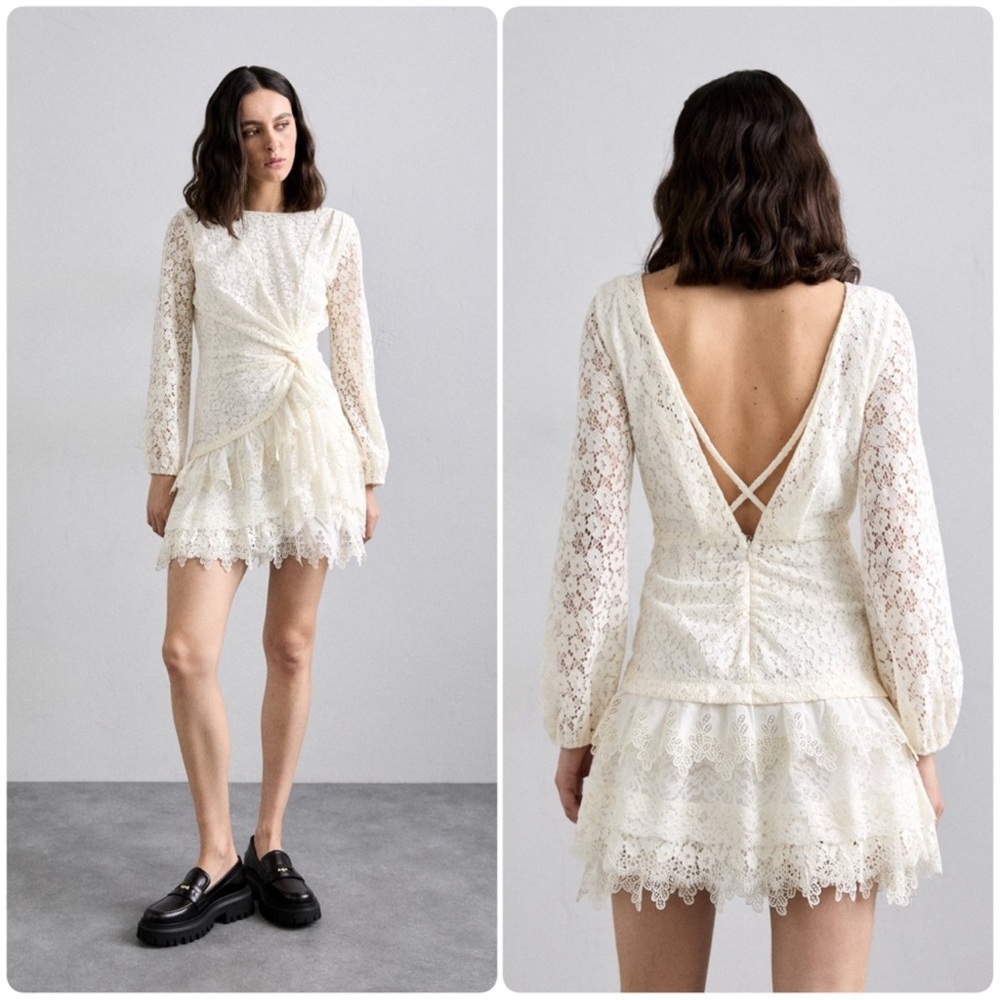 Maje NWT  Lace White Dress